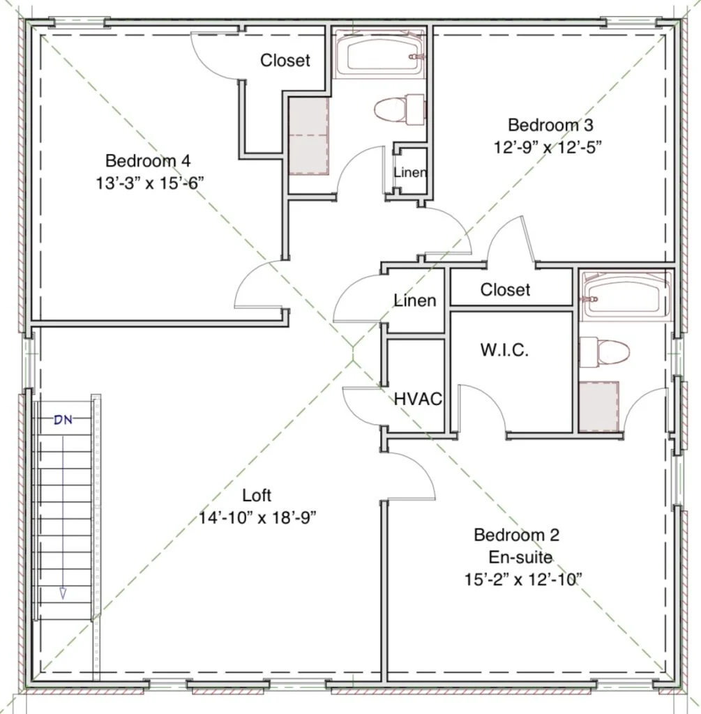 The Lofton — upper floor plan